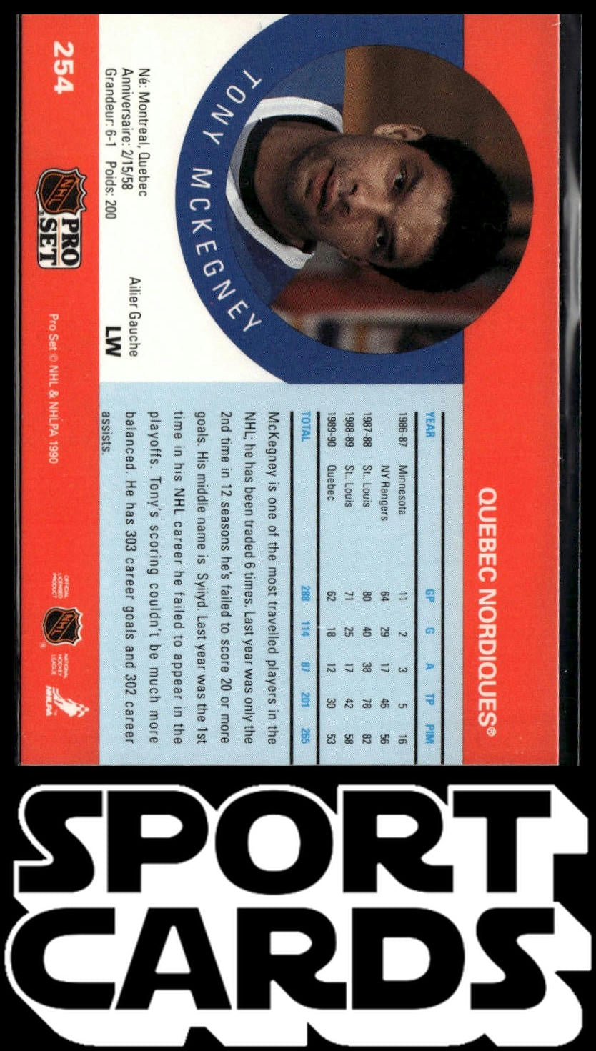 1990-91 Pro Set #254 Tony McKegney SportCards.com
