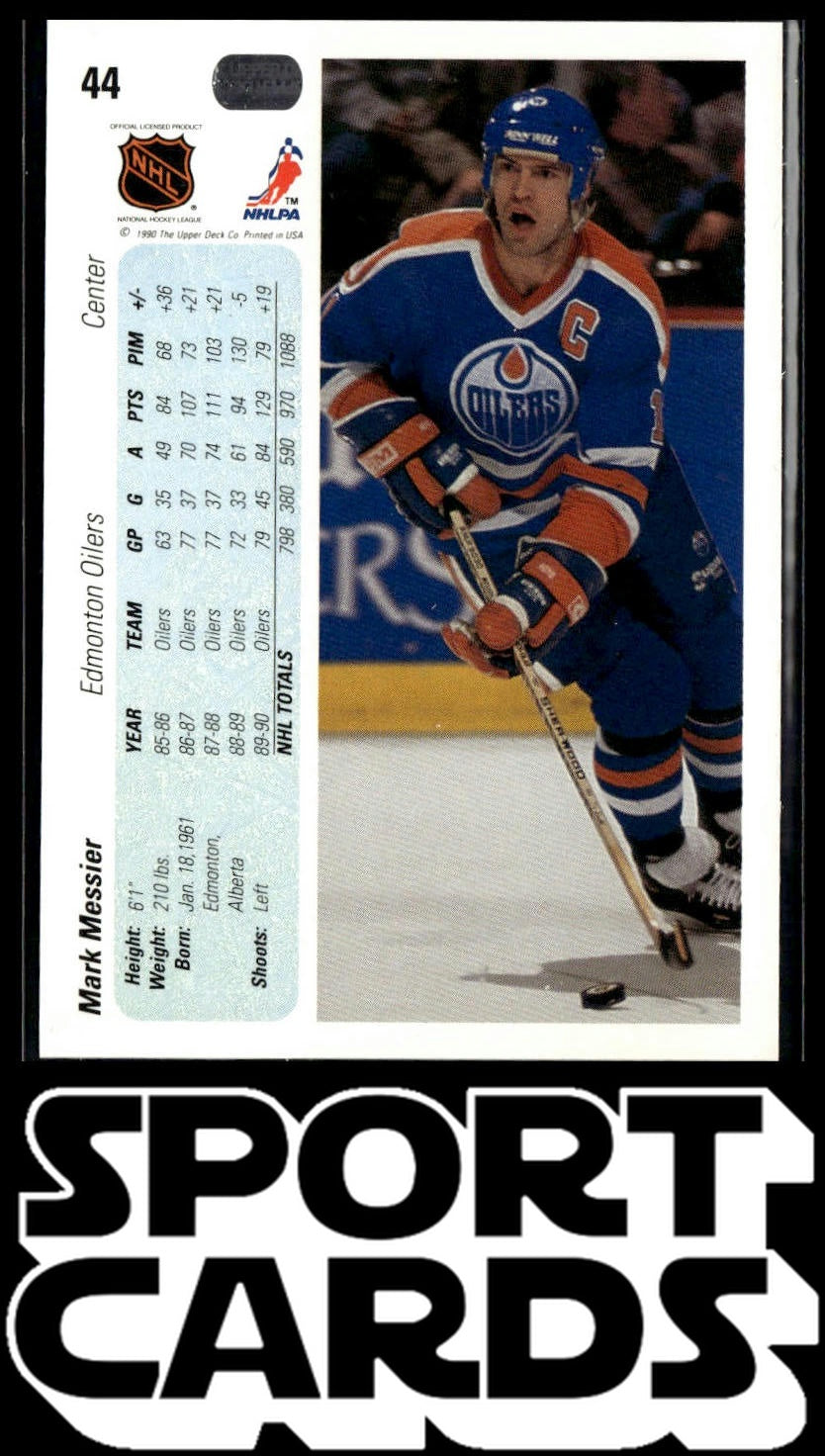 1990-91 Upper Deck #44b Mark Messier SportCards.com