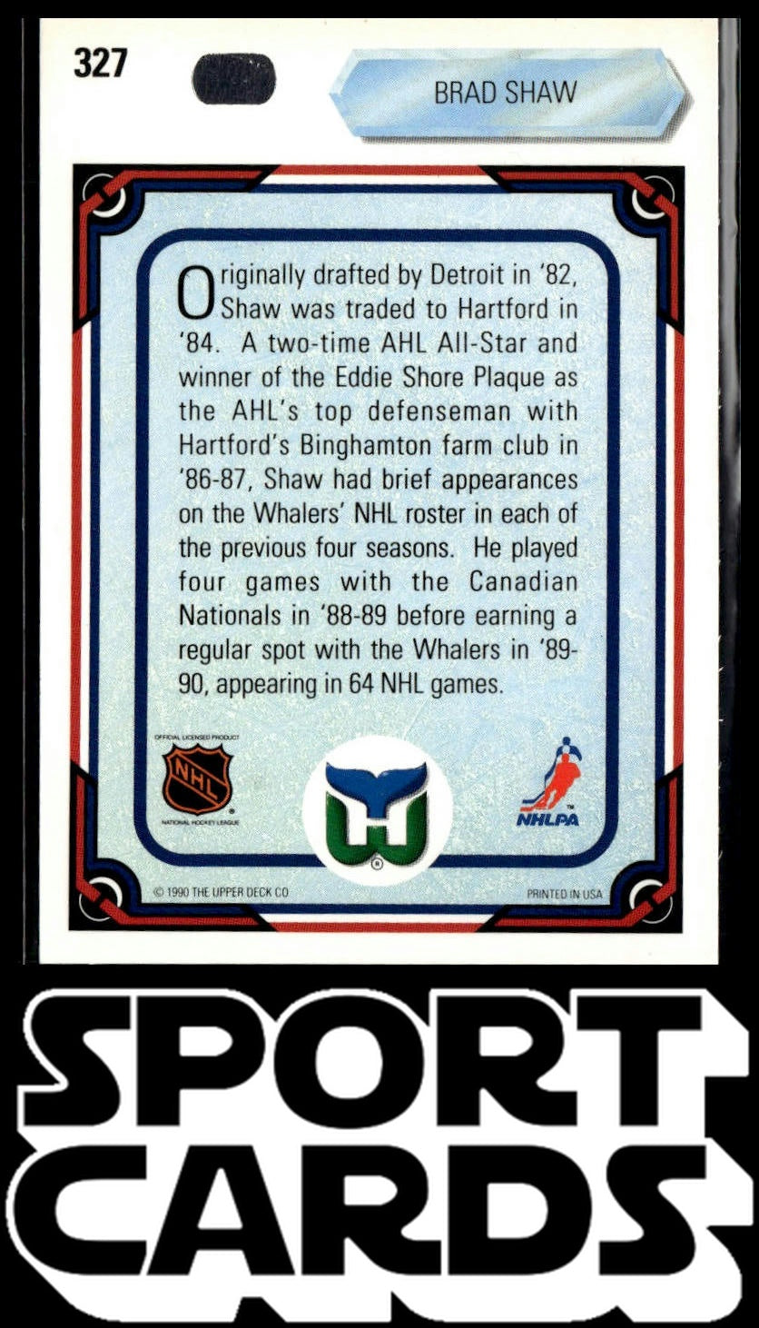 1990-91 Upper Deck #327d Brad Shaw SportCards.com