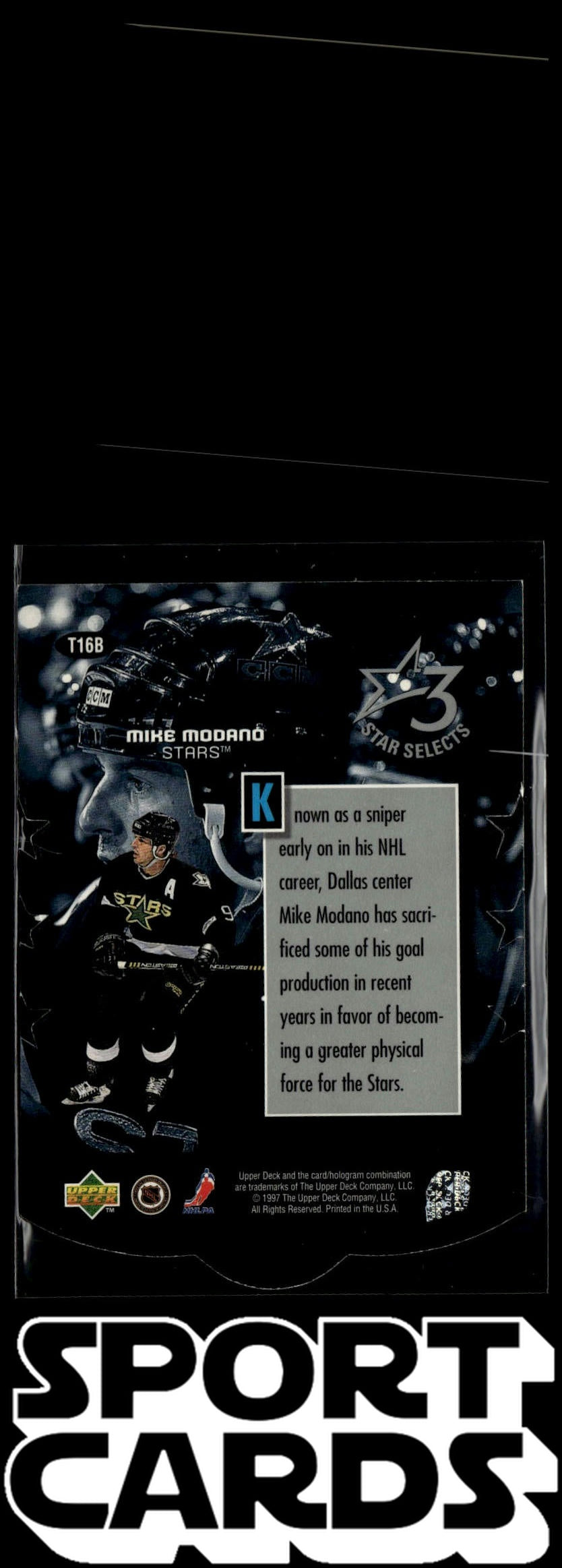 1997-98 Upper Deck #T16B Mike Modano Three Star Selects SportCards.com