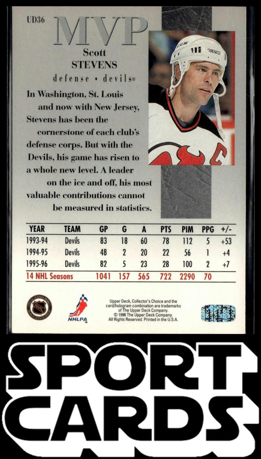 1996-97 Collector's Choice #UD36 Scott Stevens Upper Deck MVP SportCards.com