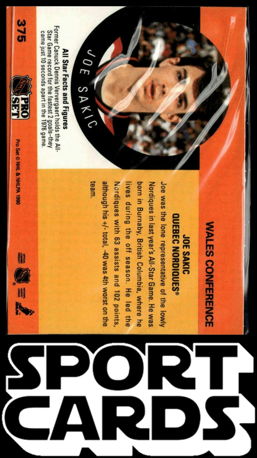 1990-91 Pro Set #375 Joe Sakic SportCards.com