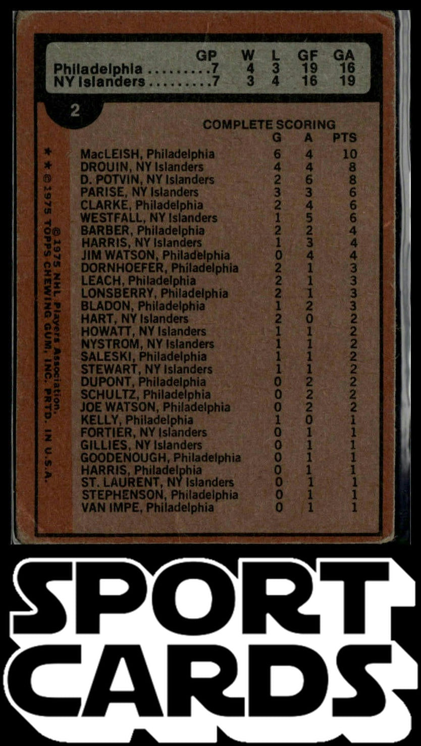 1975-76 Topps #2 1974-75 Stanley Cup Semi-Finals SportCards.com