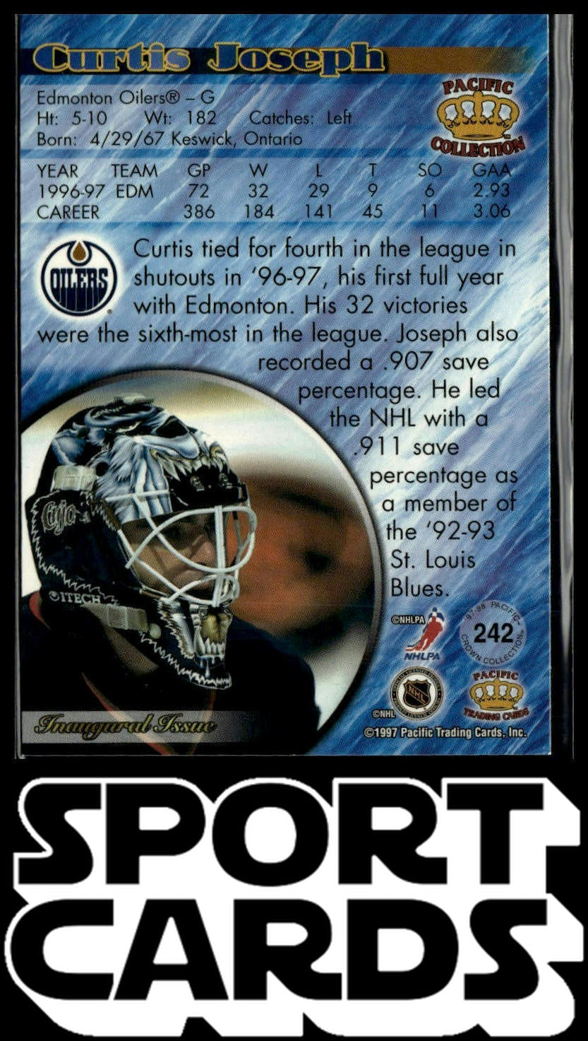 1997-98 Pacific Crown Collection #242 Curtis Joseph Copper SportCards.com