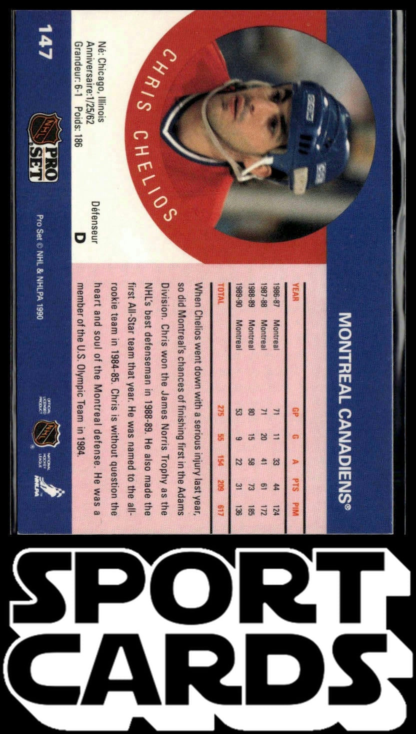1990-91 Pro Set #147 Chris Chelios SportCards.com