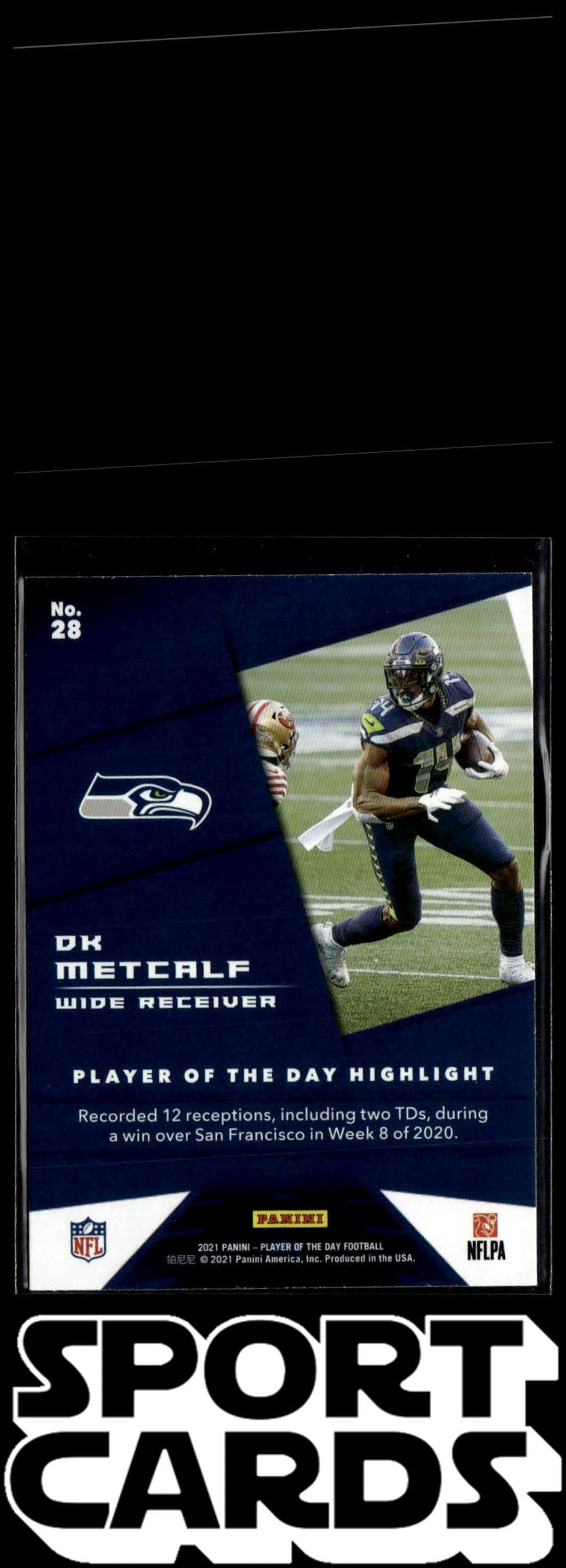 2021 Panini Player of the Day #28 DK Metcalf SportCards.com