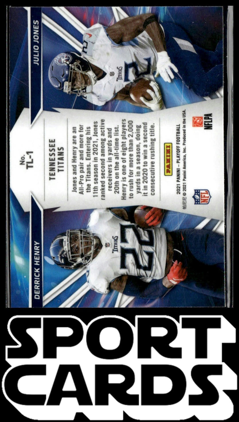 2021 Panini Playoff #TL-1 Derrick Henry / Julio Jones UER Thunder & Lightning