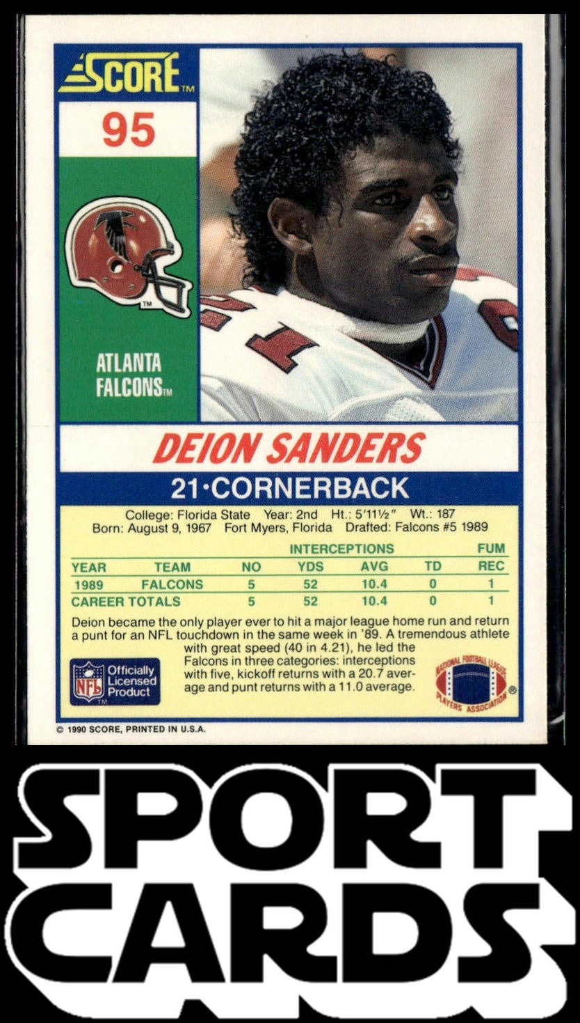 1990 Score #95 Deion Sanders SportCards.com