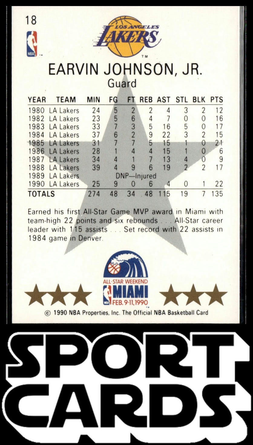 1990-91 Hoops #18 Earvin Johnson SportCards.com
