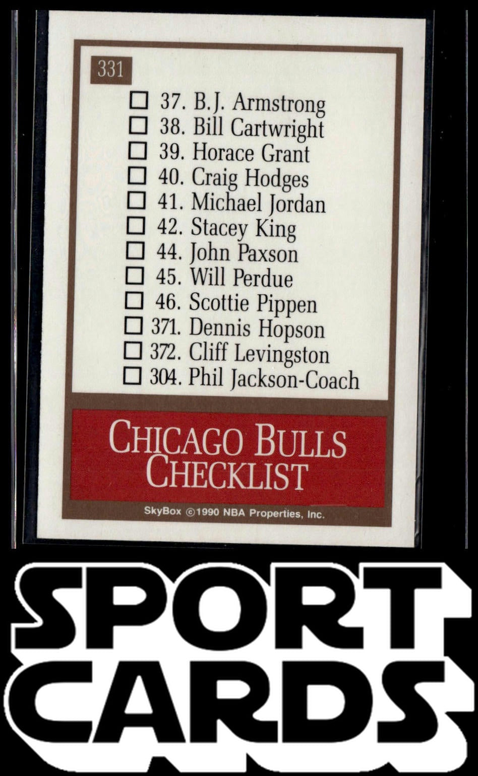 1990-91 SkyBox #331 Chicago Bulls Logo/Checklist CL SportCards.com