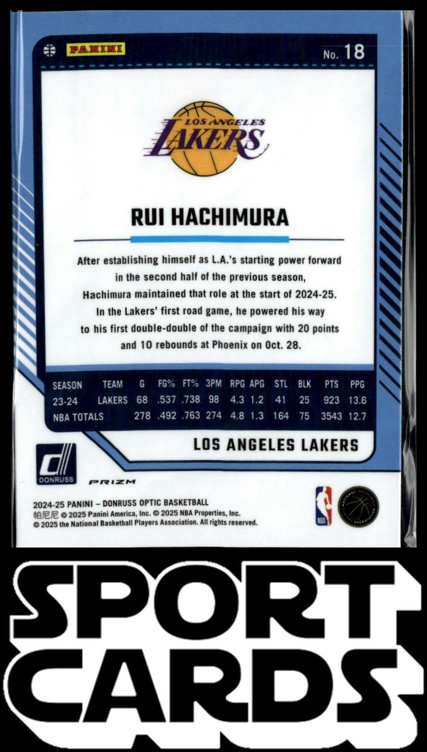 2024-25 Donruss Optic #18 Rui Hachimura Purple SportCards.com