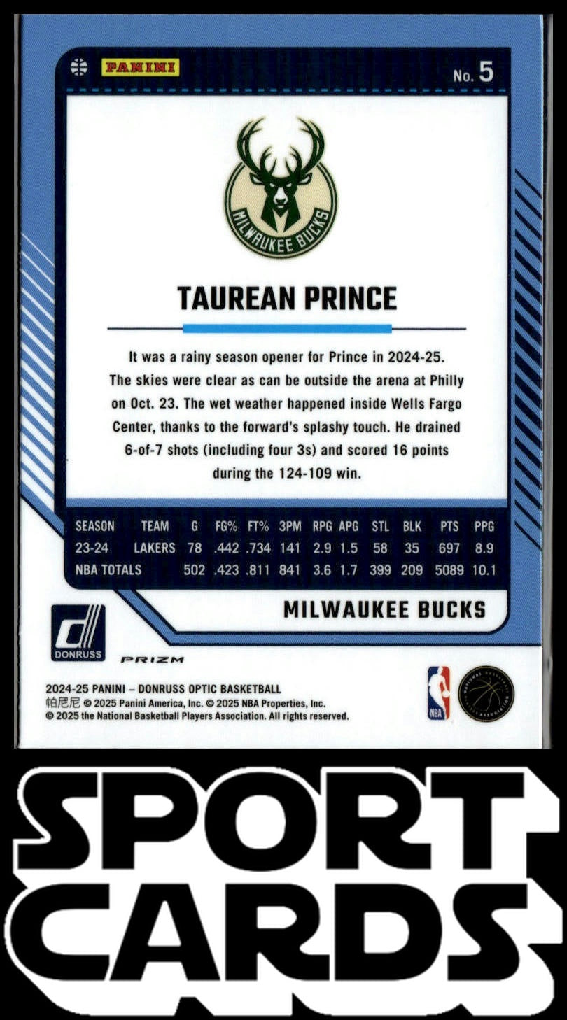 2024-25 Donruss Optic #5 Taurean Prince Purple SportCards.com
