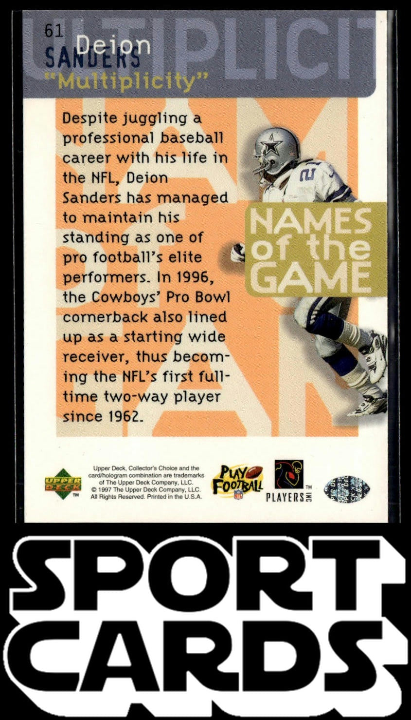 1997 Collector's Choice #61 Deion Sanders SportCards.com