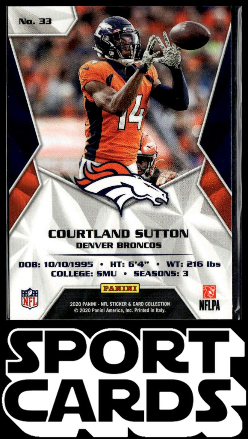2020 Panini Sticker & Card Collection #33 Courtland Sutton Cards SportCards.com