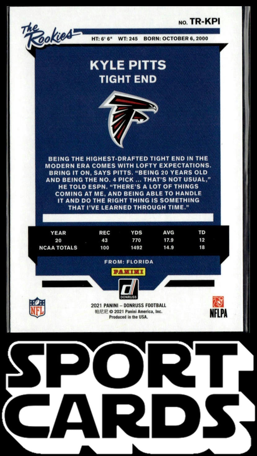 2021 Donruss #TR-KPI Kyle Pitts The Rookies SportCards.com
