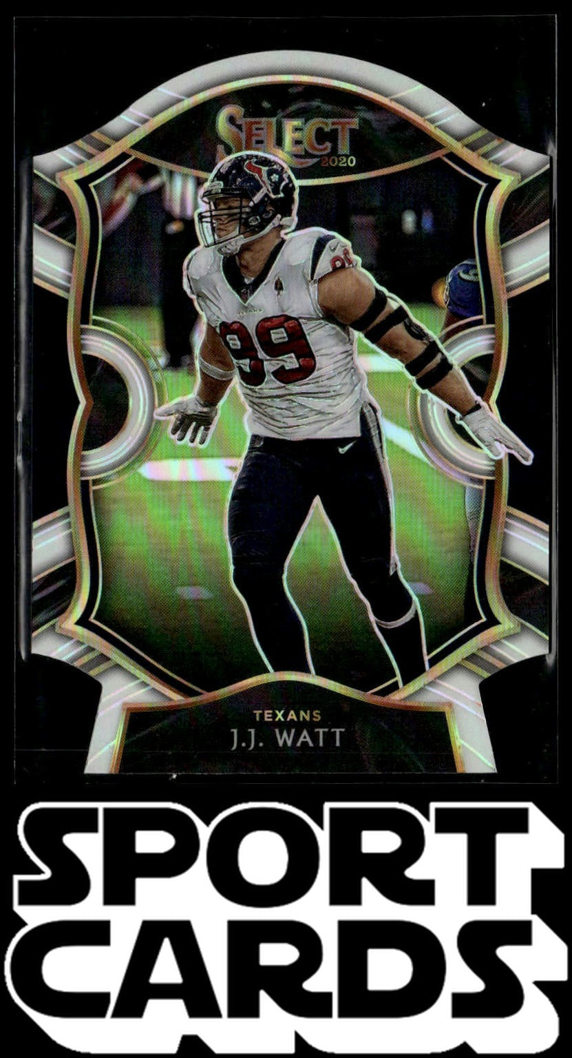 2020 Panini Select #29 J.J. Watt White Prizm Die Cut SportCards.com
