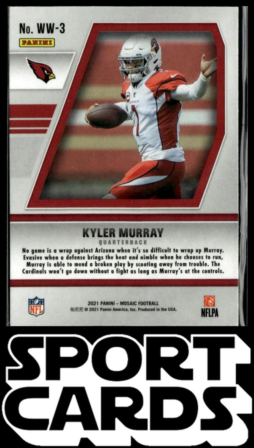 2021 Panini Mosaic #WW-3 Kyler Murray Will to Win SportCards.com