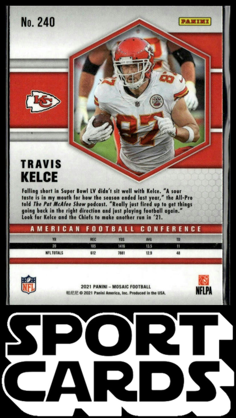 2021 Panini Mosaic #240 Travis Kelce SportCards.com