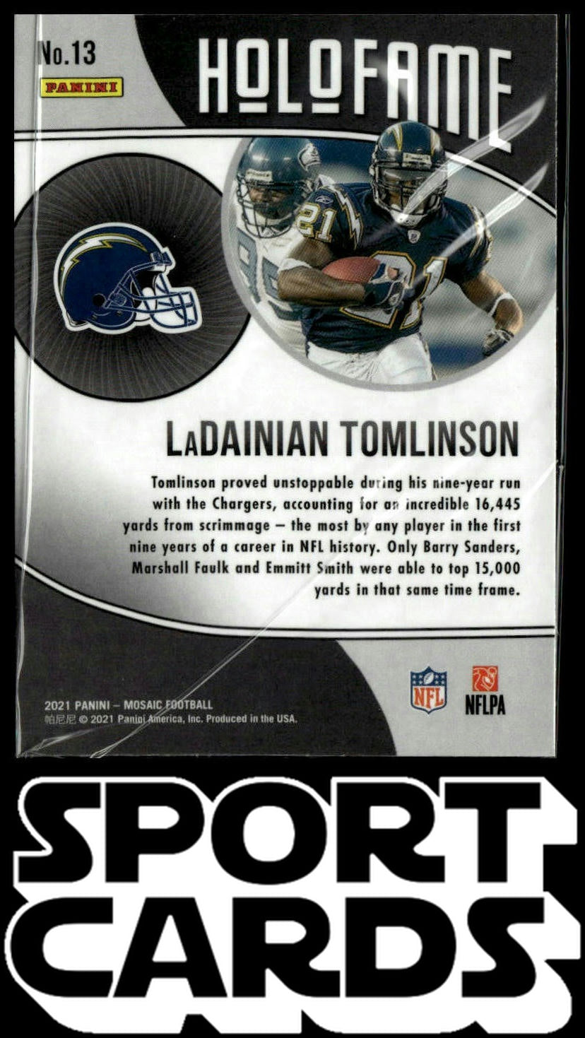 2021 Panini Mosaic #13 LaDainian Tomlinson HoloFame SportCards.com