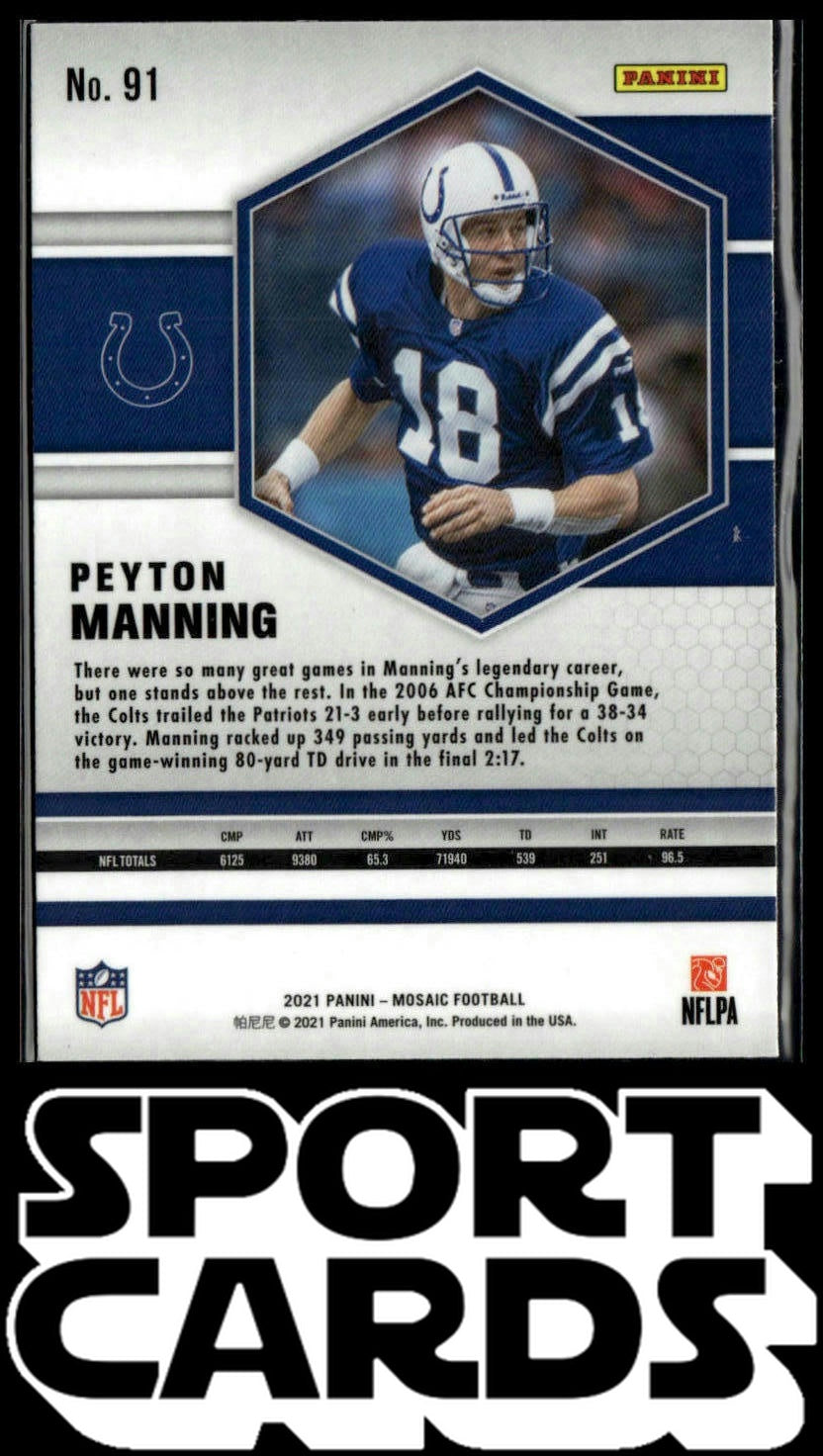 2021 Panini Mosaic #91 Peyton Manning SportCards.com