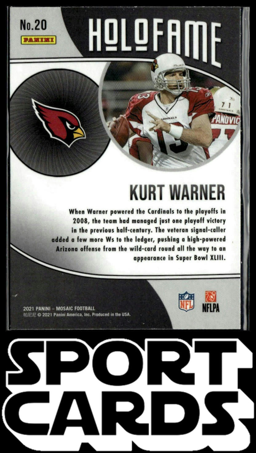 2021 Panini Mosaic #20 Kurt Warner HoloFame SportCards.com