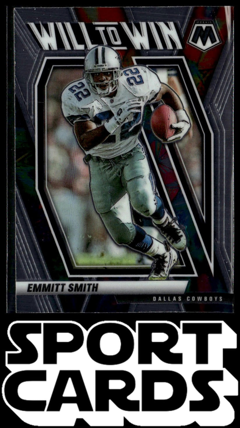 2021 Panini Mosaic #WW-18 Emmitt Smith Will to Win SportCards.com