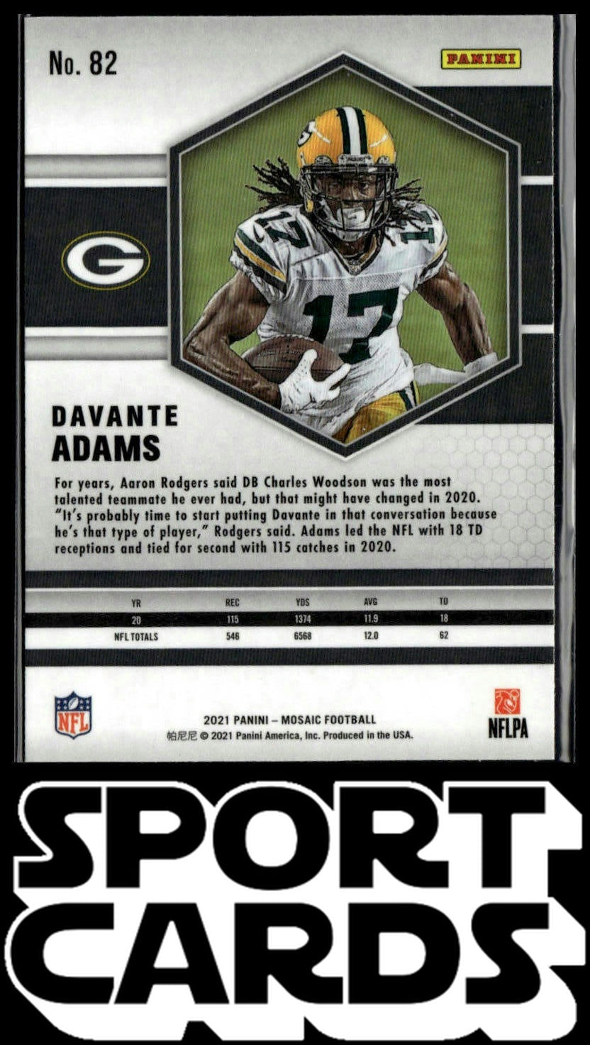 2021 Panini Mosaic #82 Davante Adams SportCards.com