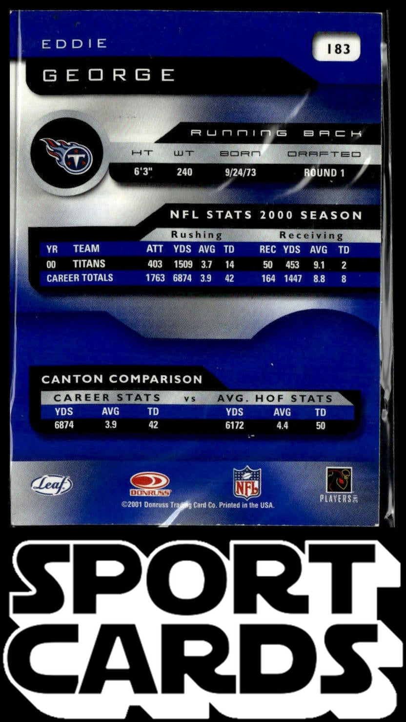 2001 Quantum Leaf #183 Eddie George SportCards.com