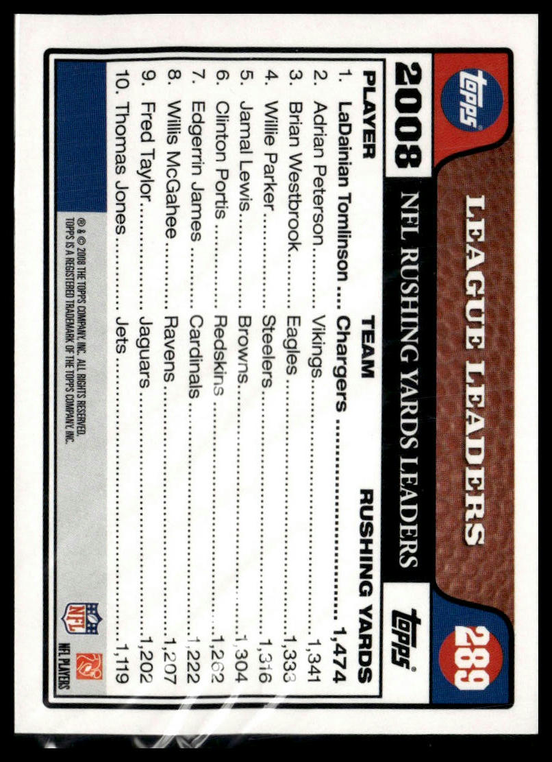 2008 Topps #289 LaDainian Tomlinson SportCards.com