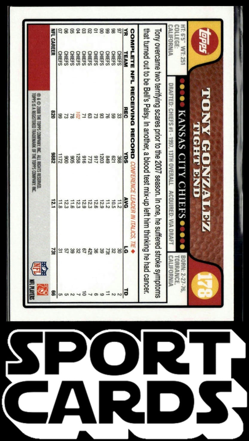 2008 Topps Kickoff #87 Tony Gonzalez SportCards.com