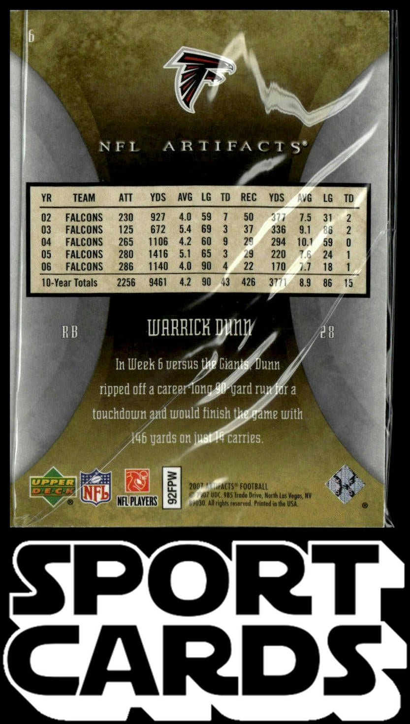 2007 Upper Deck Artifacts #6 Warrick Dunn SportCards.com