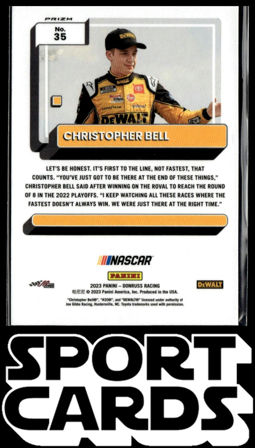 2023 Donruss #35 Christopher Bell Optic Carolina Blue Wave SportCards.com