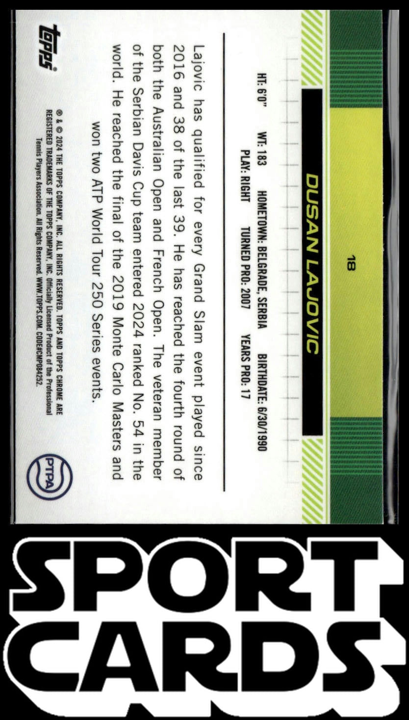 2024 Topps Chrome #18 Dusan Lajovic SportCards.com