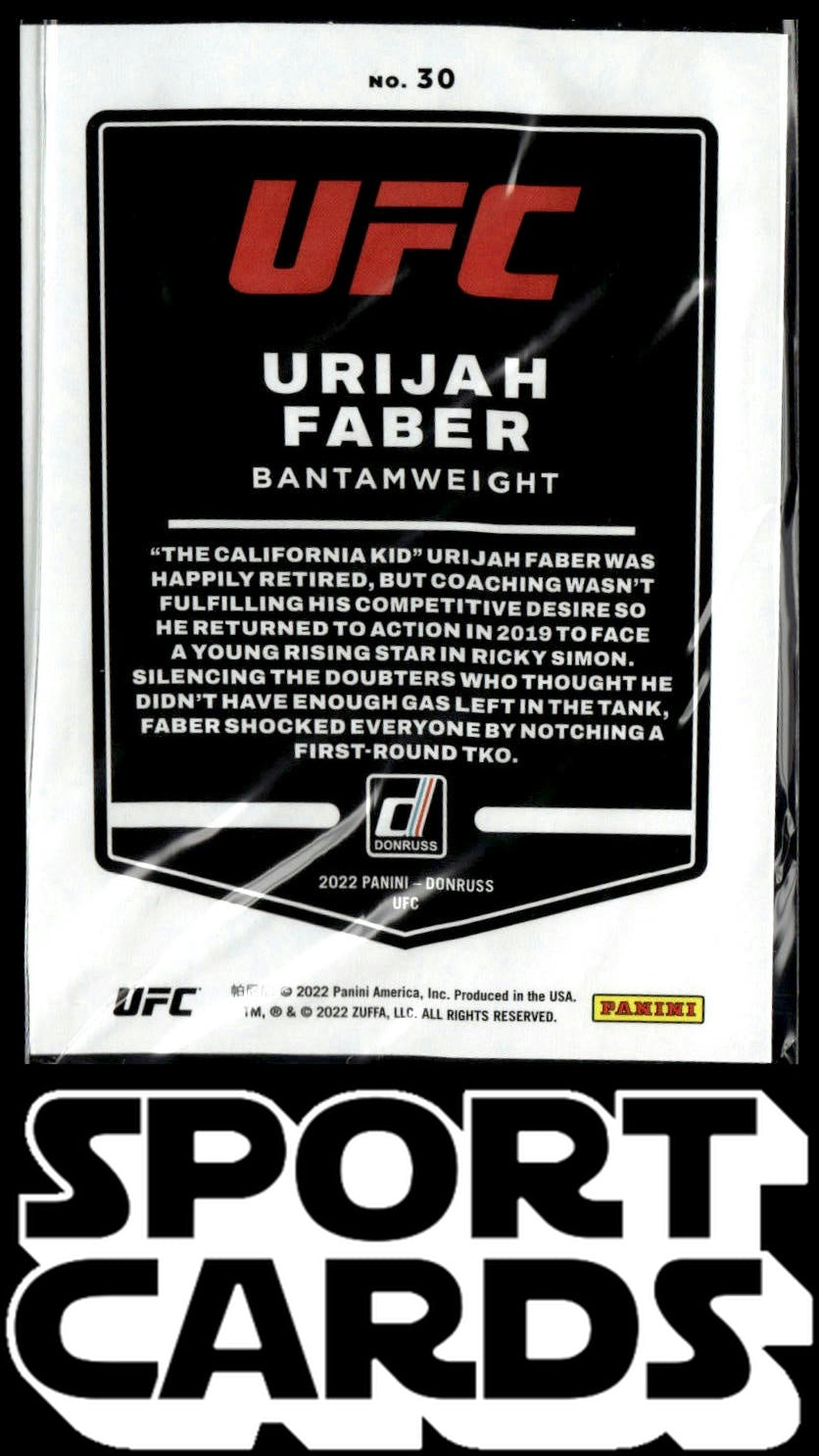 2022 Donruss UFC #30 Urijah Faber SportCards.com