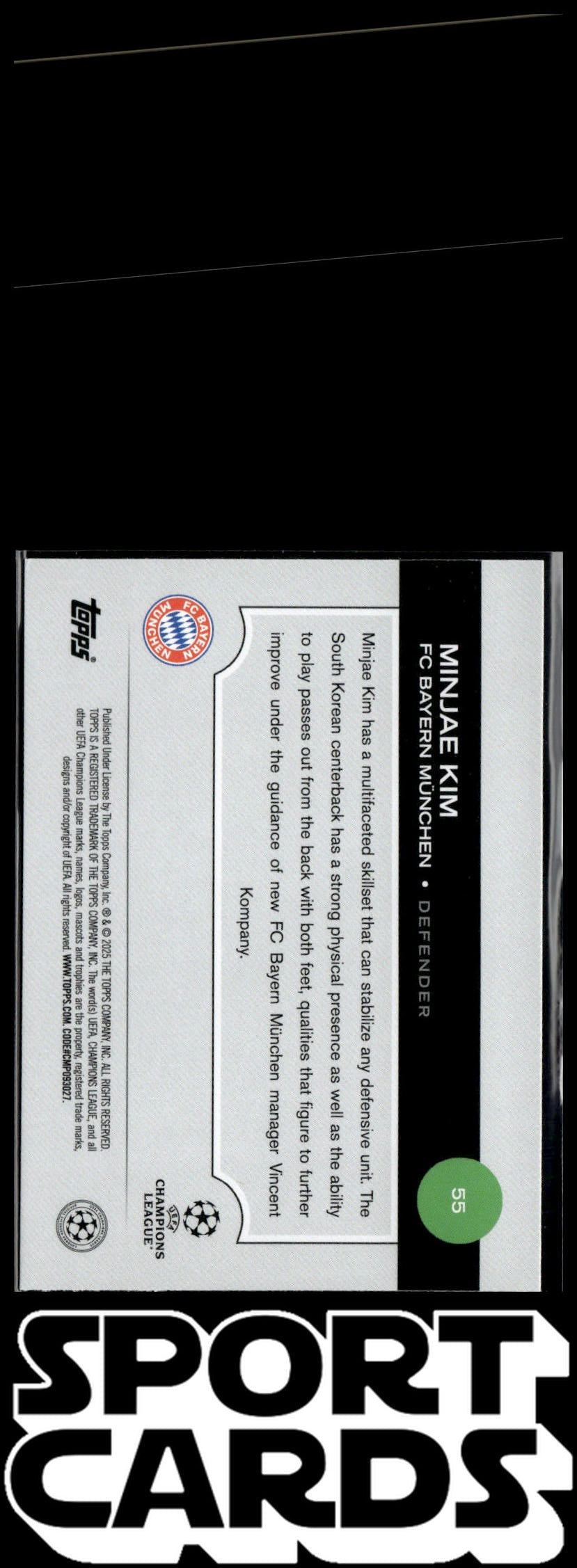 2024-25 Topps UEFA Club Competitions #55 Minjae Kim SportCards.com