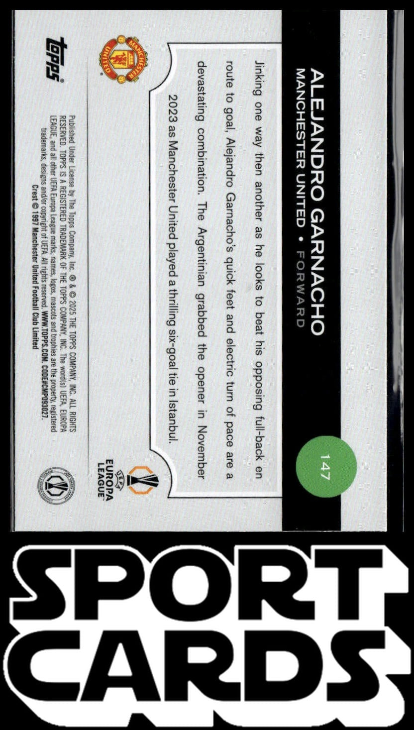 2024-25 Topps UEFA Club Competitions #147 Alejandro Garnacho SportCards.com