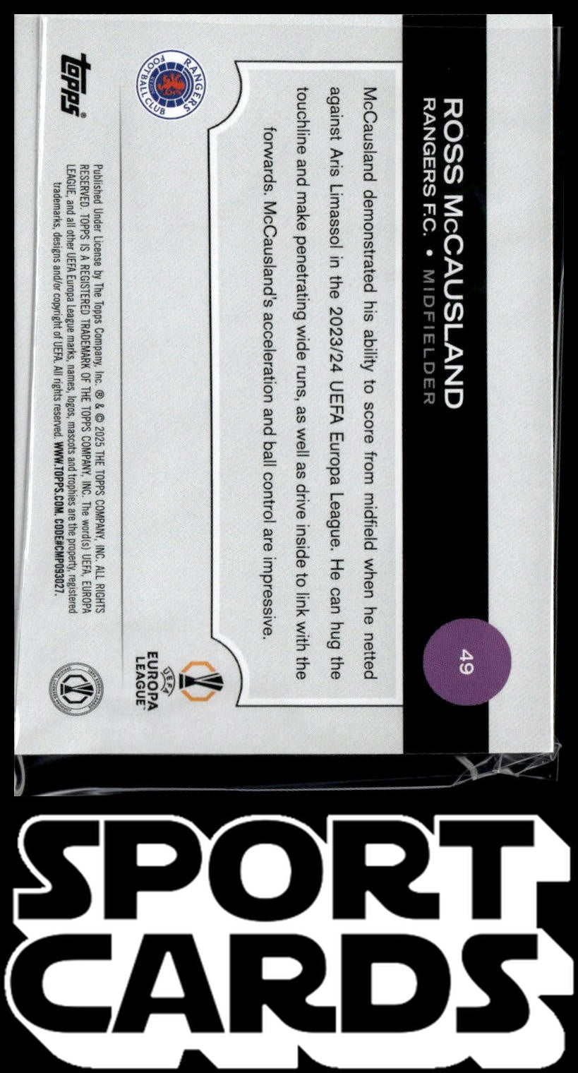 2024-25 Topps UEFA Club Competitions #49 Ross McCausland SportCards.com