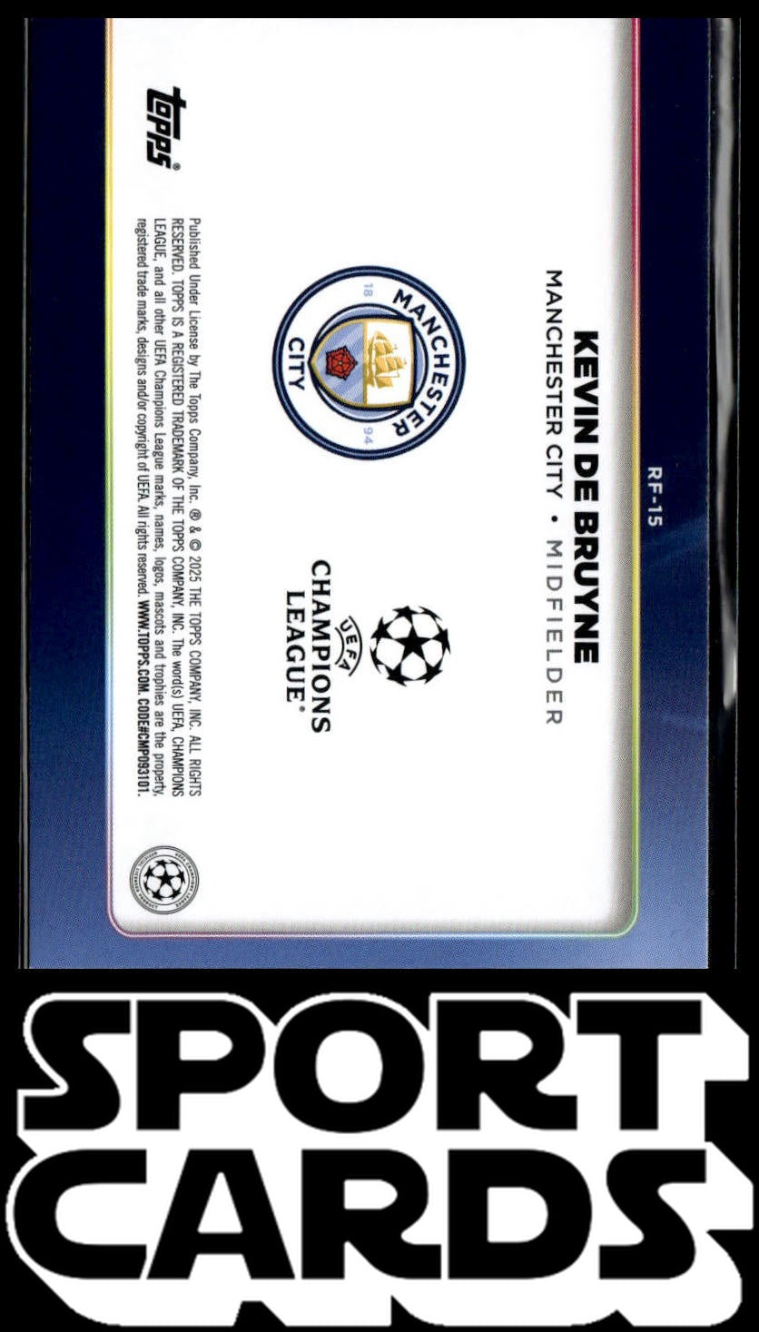 2024-25 Topps UEFA Club Competitions #RF-15 Kevin De Bruyne Trophy Chasers