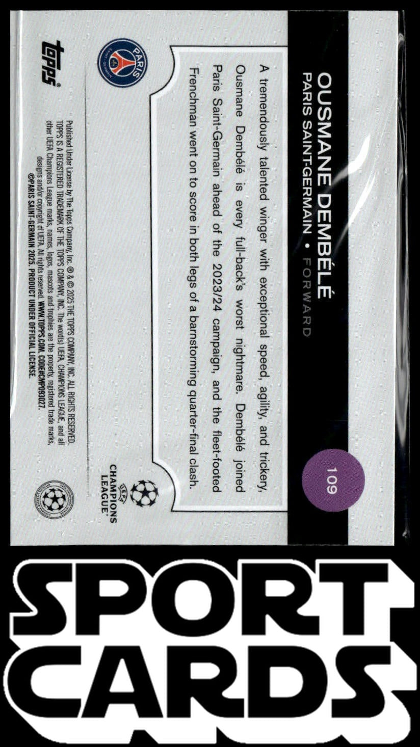 2024-25 Topps Chrome UEFA Club Competitions #109 Ousmane Dembélé