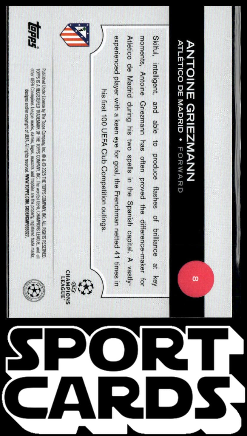 2024-25 Topps UEFA Club Competitions #8 Antoine Griezmann SportCards.com