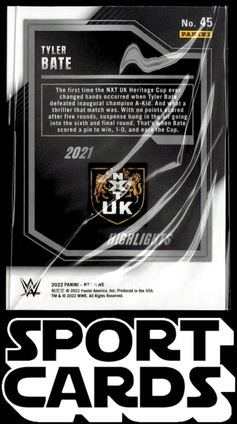 2022 Panini NXT 2.0 WWE #45 Tyler Bate 2021 NXT Highlights SportCards.com