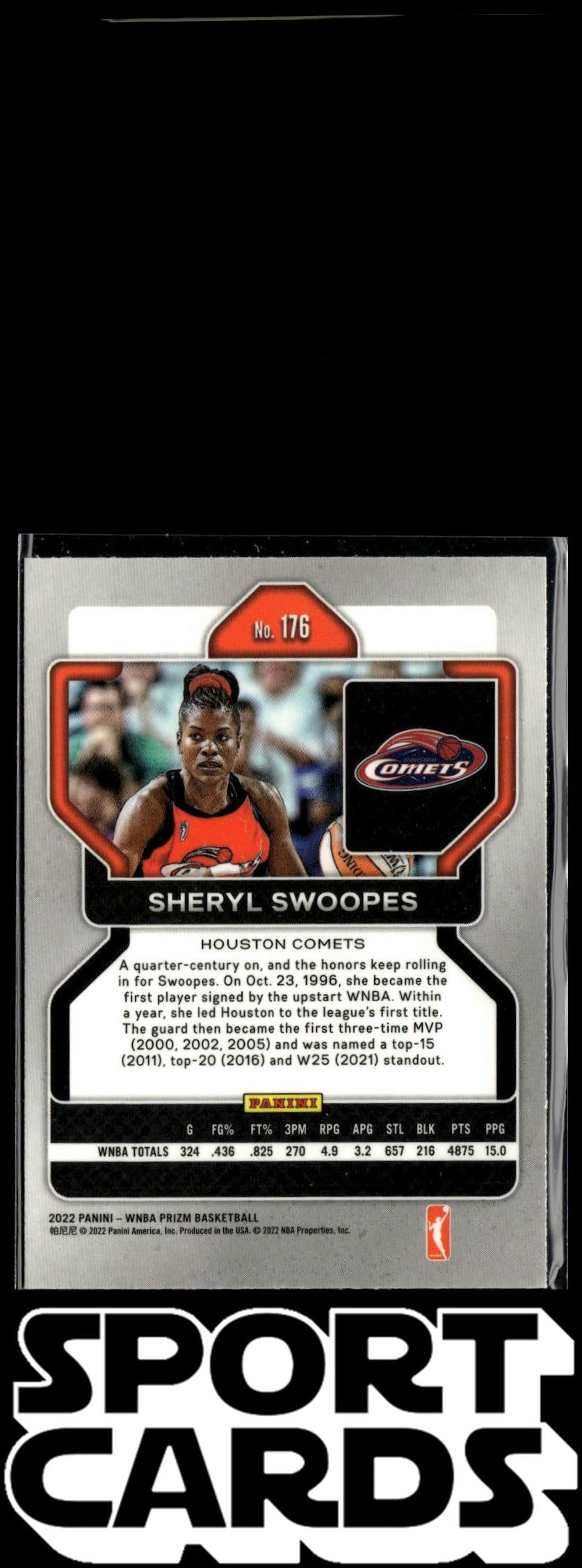 2022 Panini Prizm WNBA #176 Sheryl Swoopes SportCards.com