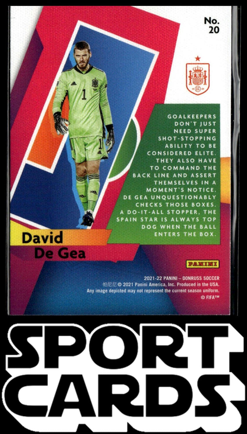 2021-22 Donruss #20 David de Gea Power in the Box Press Proof SportCards.com