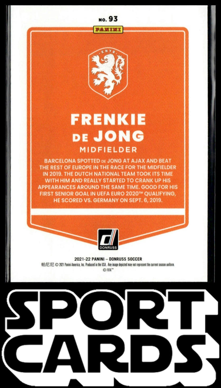 2021-22 Donruss #93 Frenkie de Jong SportCards.com