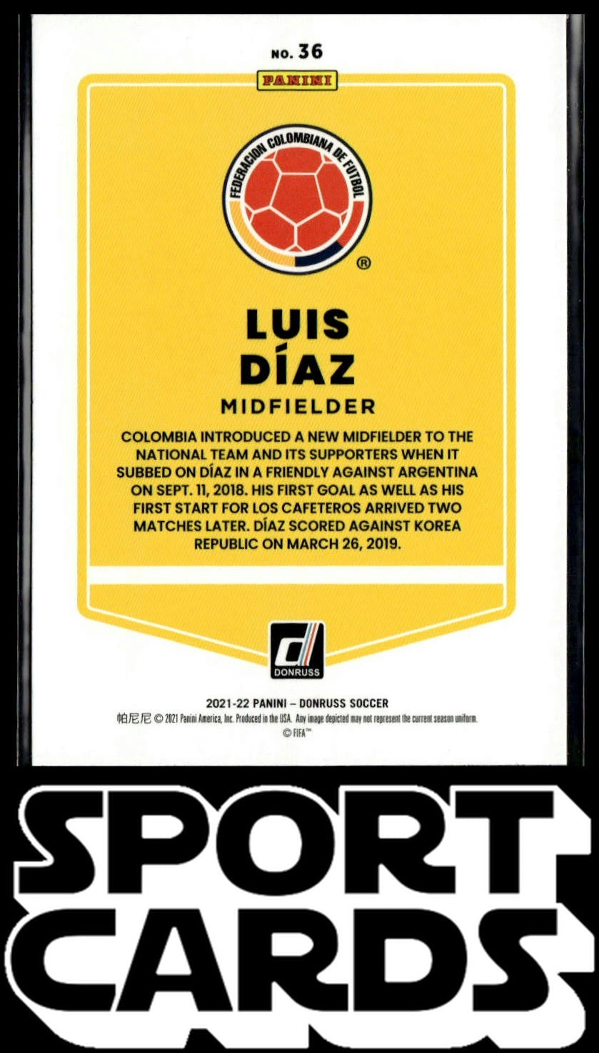 2021-22 Donruss #36 Luis Díaz SportCards.com