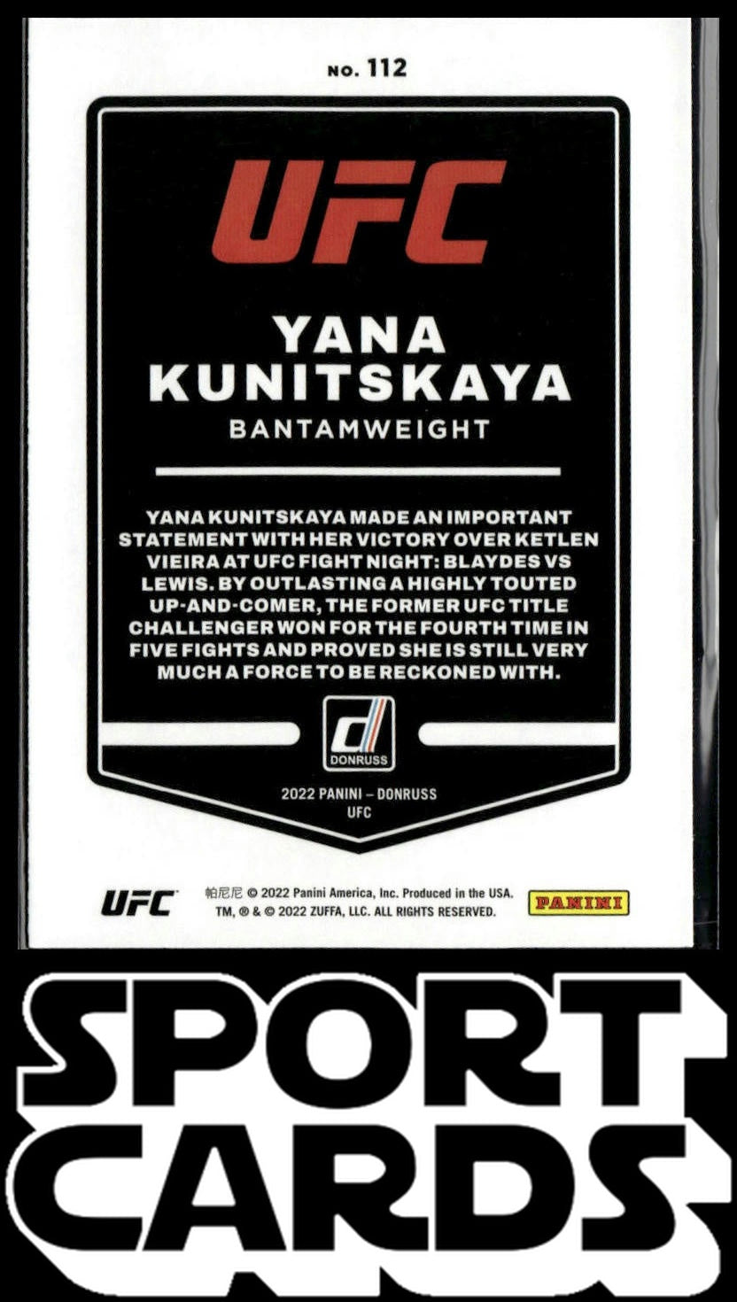 2022 Donruss UFC #112 Yana Kunitskaya SportCards.com