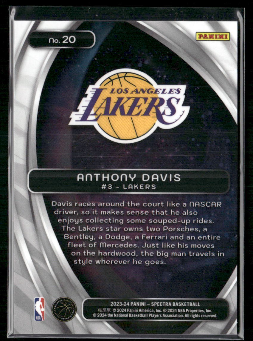 2023-24 Panini Spectra #20 Anthony Davis Titan