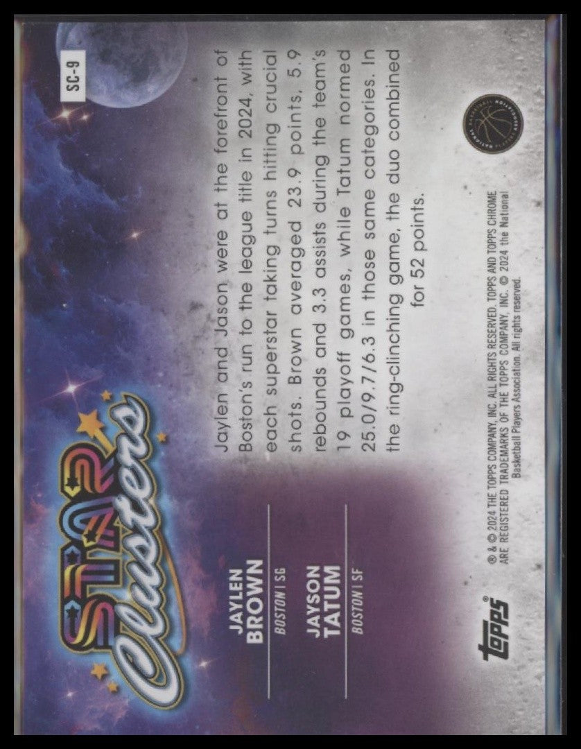 2024-25 Topps Chrome Jaylen Brown and Jayson Tatum #10/10