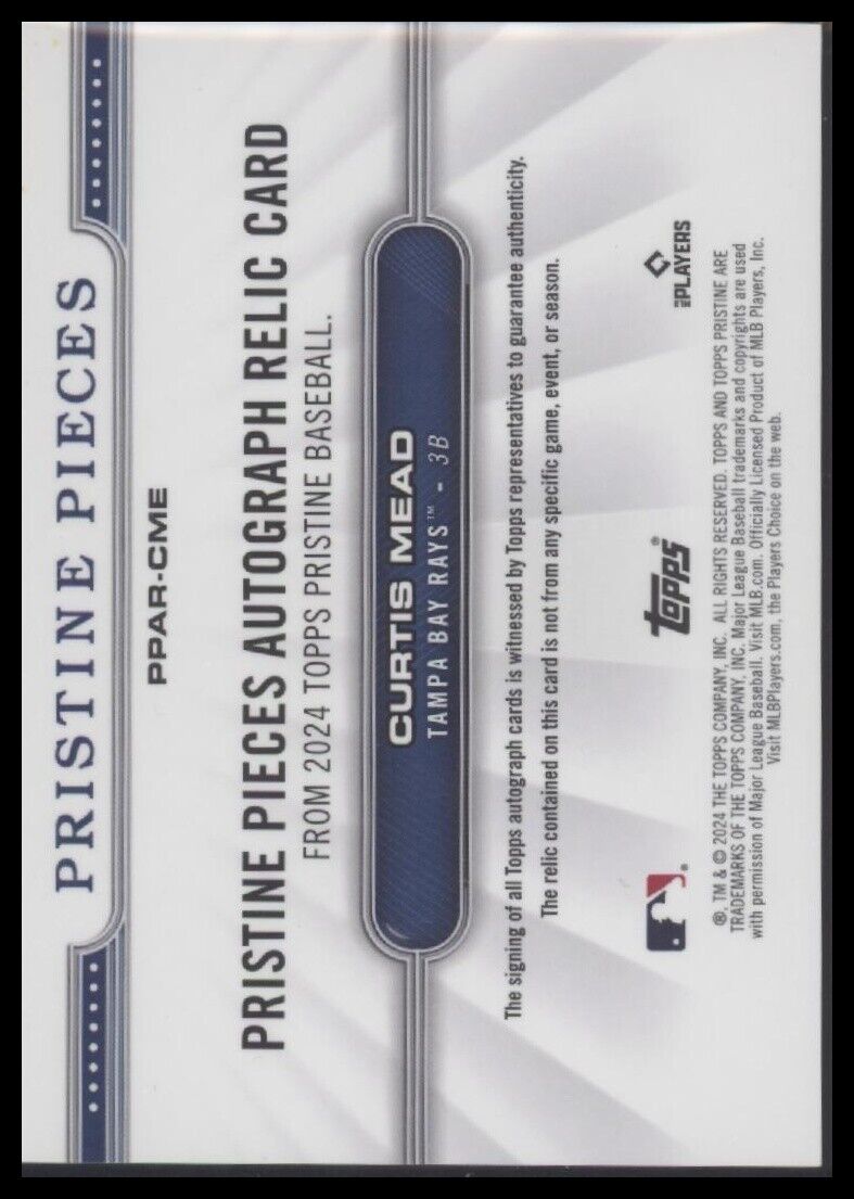 Topps Pristine Curtis Mead Pristine Pieces Auto Relics Orange Refractor #/25 - Sport Cards