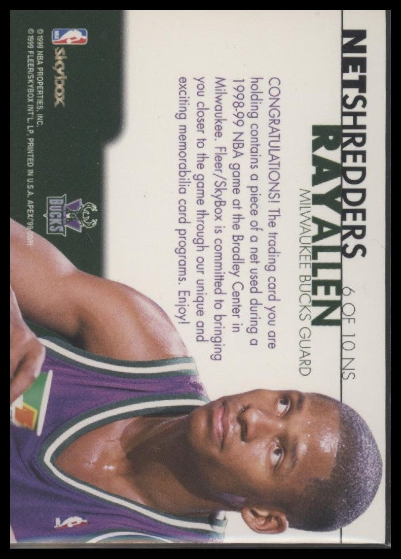 Ray Allen 1999-00 SkyBox Apex #6 NS Net Shredders